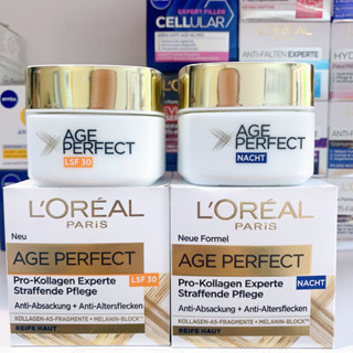 Kem dưỡng da ngày đêm Loreal Age Perfect Pro Kollagen Paris Giúp da săn chắc và chống lại nốt đồi mồi - 50ml