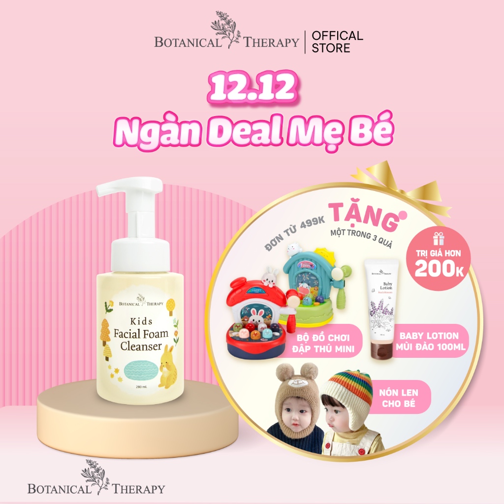Bọt rửa mặt dành cho trẻ em Botanical Therapy Kids Facial Foam Cleanser 280ml - Momio.Asia