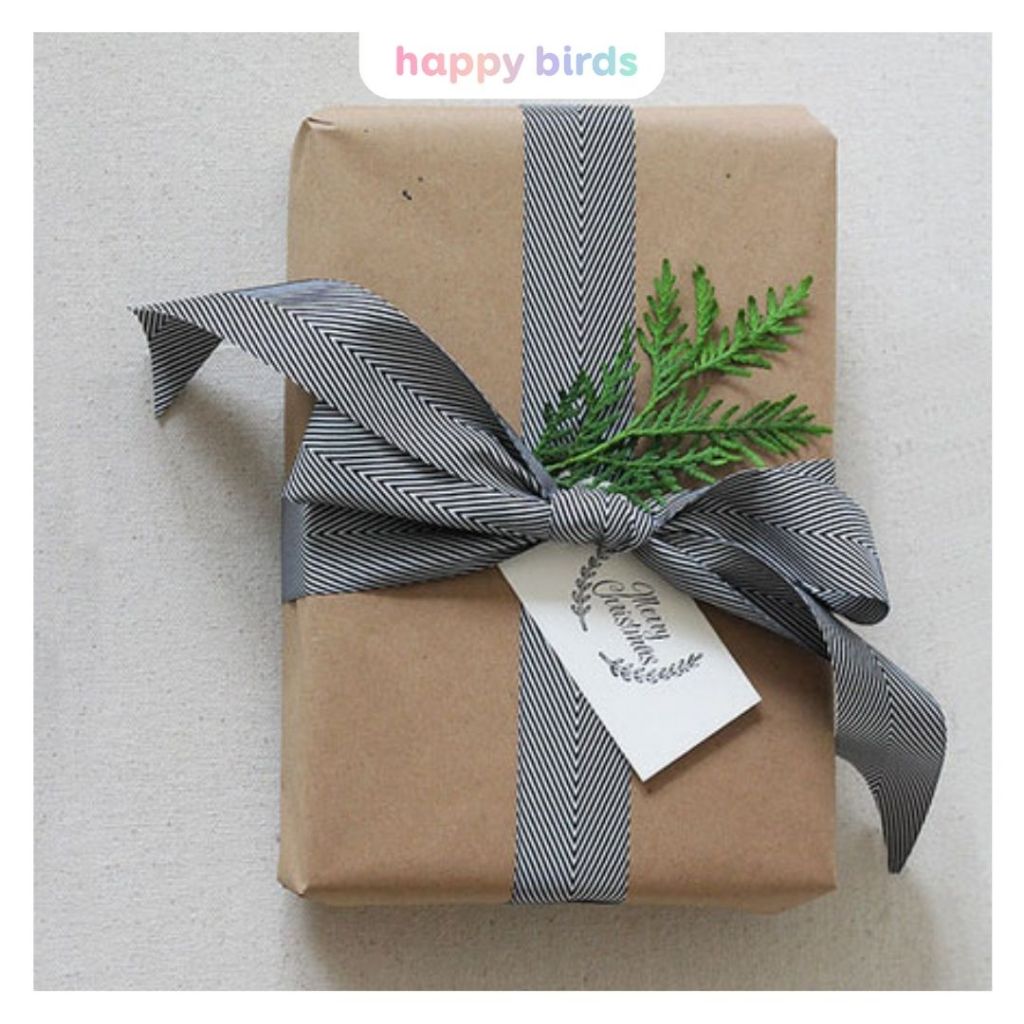 Hộp đựng quà giày dép phụ kiện carton nắp gài 30x20x10cm giấy kraft trơn đựng quà sinh nhật giáng sinh - The Happy Birds