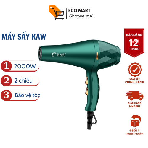 Máy Sấy Tóc KAW 2 Chiều Sang Trọng, Công Suất Lớn, Sấy Nhanh Khô- Bảo hành chính hãng
