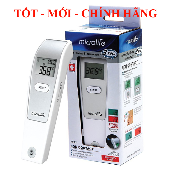 Nhiệt kế điện tử hồng ngoại đo trán Microlife FR1MF1 Thụy Sỹ BH 2 Năm