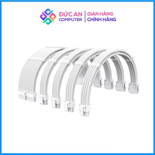 Dây Nguồn Nối Dài Bọc Dù ColorFul Mod Pro Màu Trắng - Kèm Lược Nẹp Cố Định