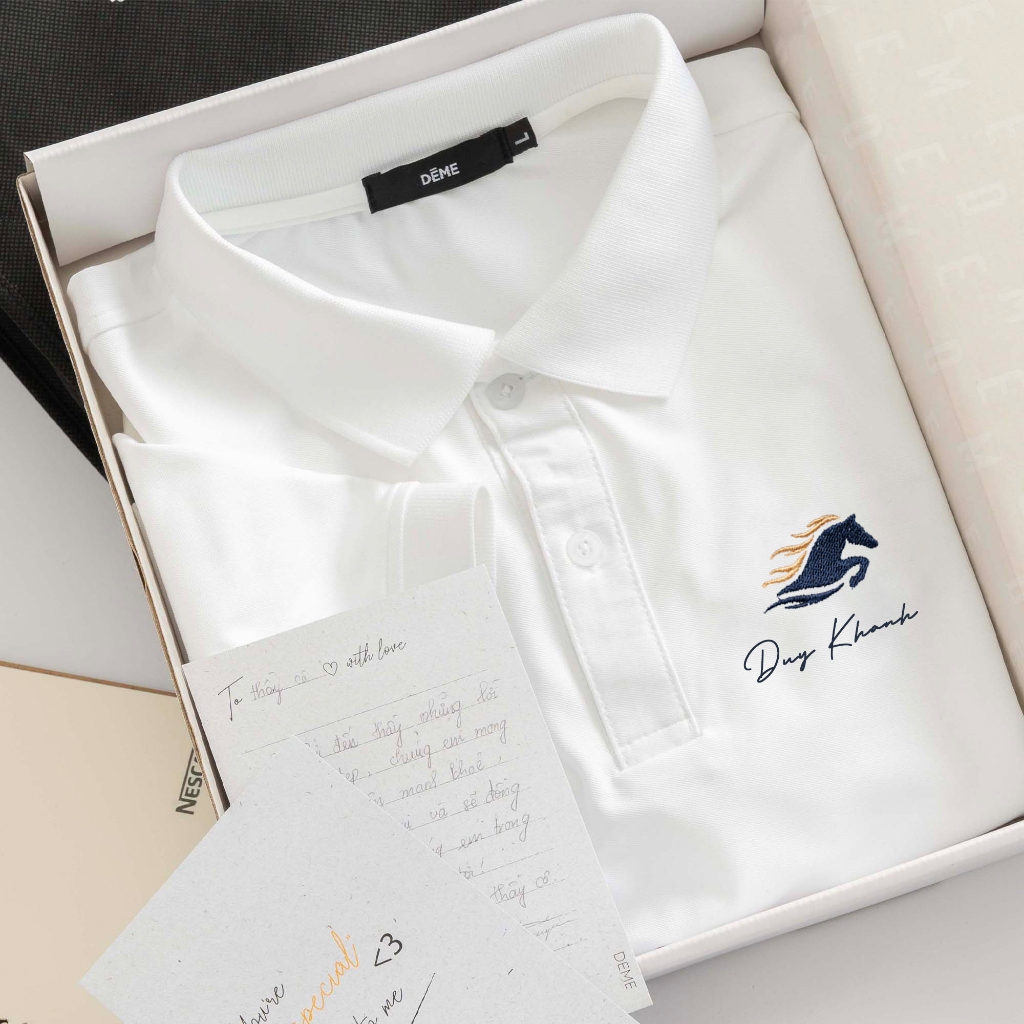 Quà Tặng Bạn Trai Thêu Theo Yêu Cầu  Ý Nghĩa , Quà Sinh Nhật Áo Thun Polo Nam