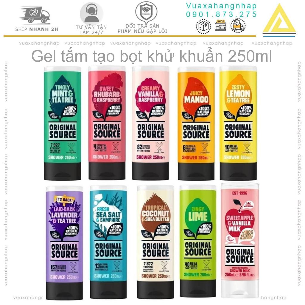Sữa tắm tạo bọt khử khuẩn Original Source 6 mùi hương[250ml]