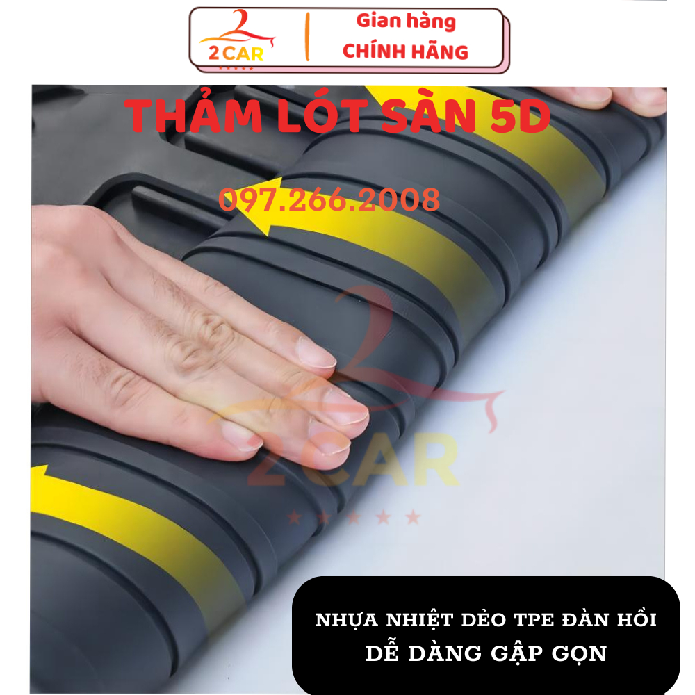 Thảm sàn/Lót trải sàn nhựa TPE 5D đúc nguyên khối dành cho xe Toyota Cross đời 2020-2023