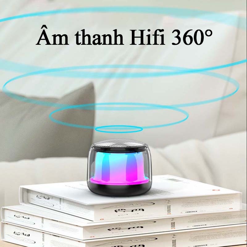 Loa Bluetooth Bass Mạnh S9 Đèn Led RGB Siêu Hot - Loa Mini Nhỏ Gọn Âm Thanh 9D, Hỗ Trợ Thẻ Nhớ, USB, Jack 3.5, Pin Trâu