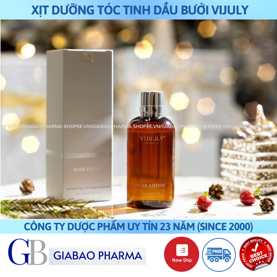 Xịt dưỡng tóc mẫu mới tinh dầu bưởi ( Hair Lotion ) Vi Jully 150ml