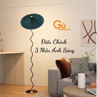 Đèn cây đứng trang trí phòng khách, đèn sàn cao thân uốn lượn phong cách Bắc Âu