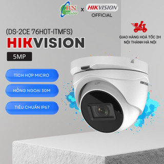 Camera hdtvi ds-2ce 76h0t-itmfs 5.0mp dome tích hợp mic