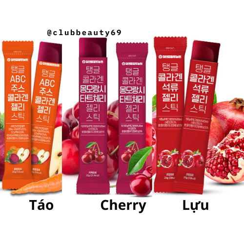 Thạch lựu Tangle Collagen Jelly Stick 20g, thạch collagen đẹp da