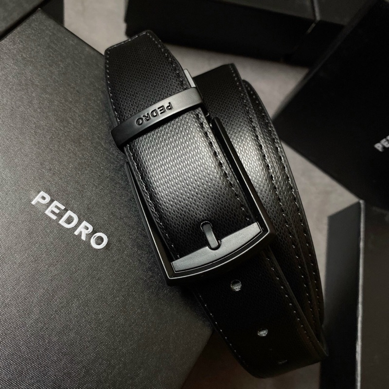 Nịt Nam pedr  Đầu Kim -full đen kèm thanh đục lỗ