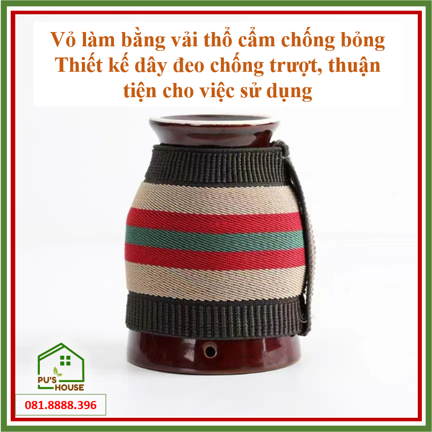 Cốc xông ngải cứu phù dương, cốc xông ngải bằng sứ TẶNG BAO THỔ CẨM CHỐNG