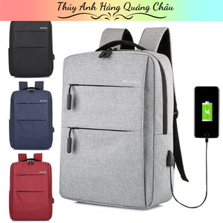 Balo đựng laptop có cổng usb chất liệu oxford chống thấm nước