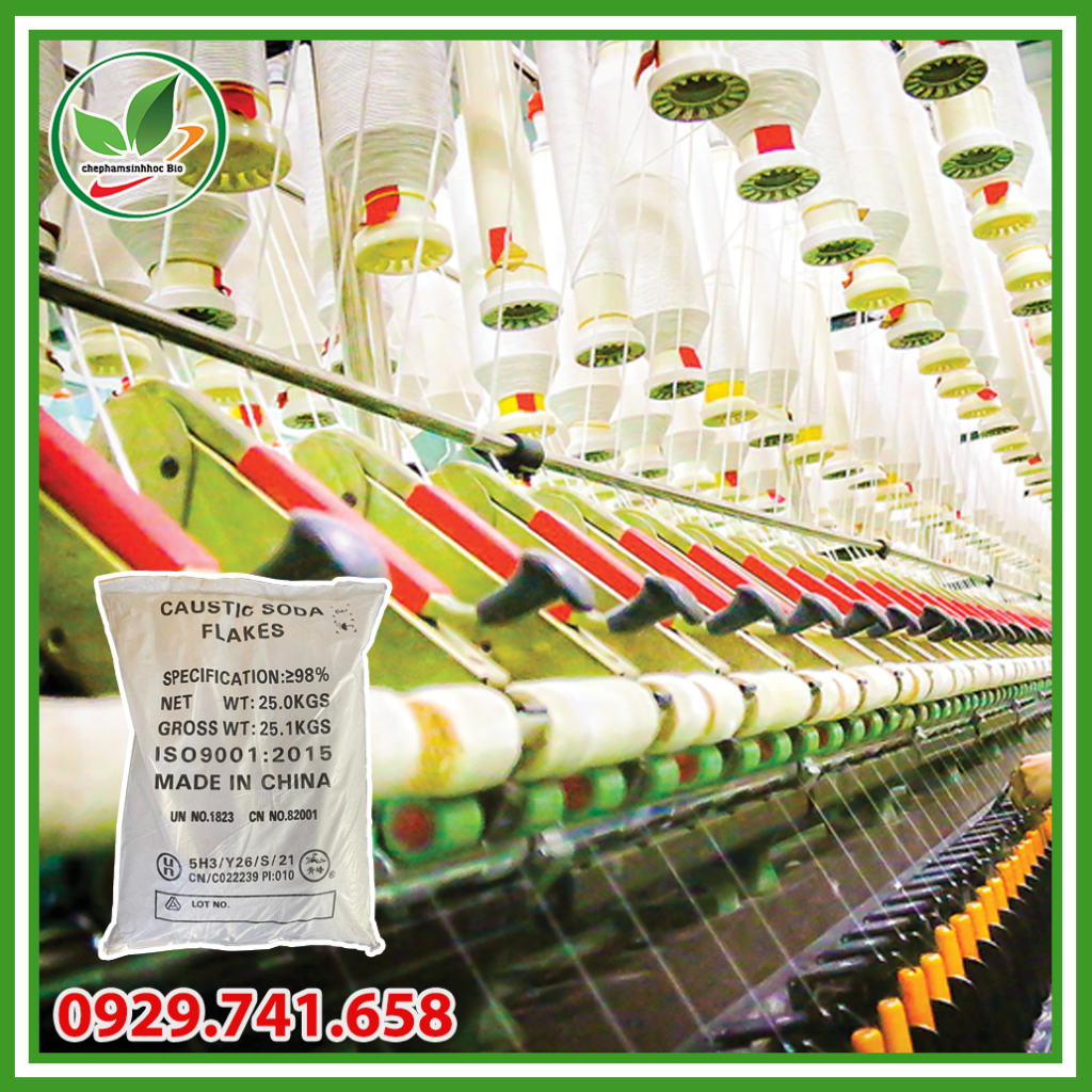 Xút vảy NaOH 99%, Sun Soda dùng trong xử lý nước thải, ngành công nghiệp giấy, vải. Bao 25kg