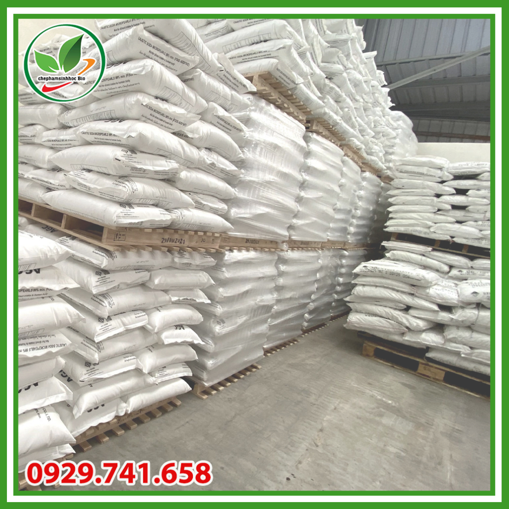 Xút vảy NaOH 99%, Sun Soda dùng trong xử lý nước thải, ngành công nghiệp giấy, vải. Bao 25kg