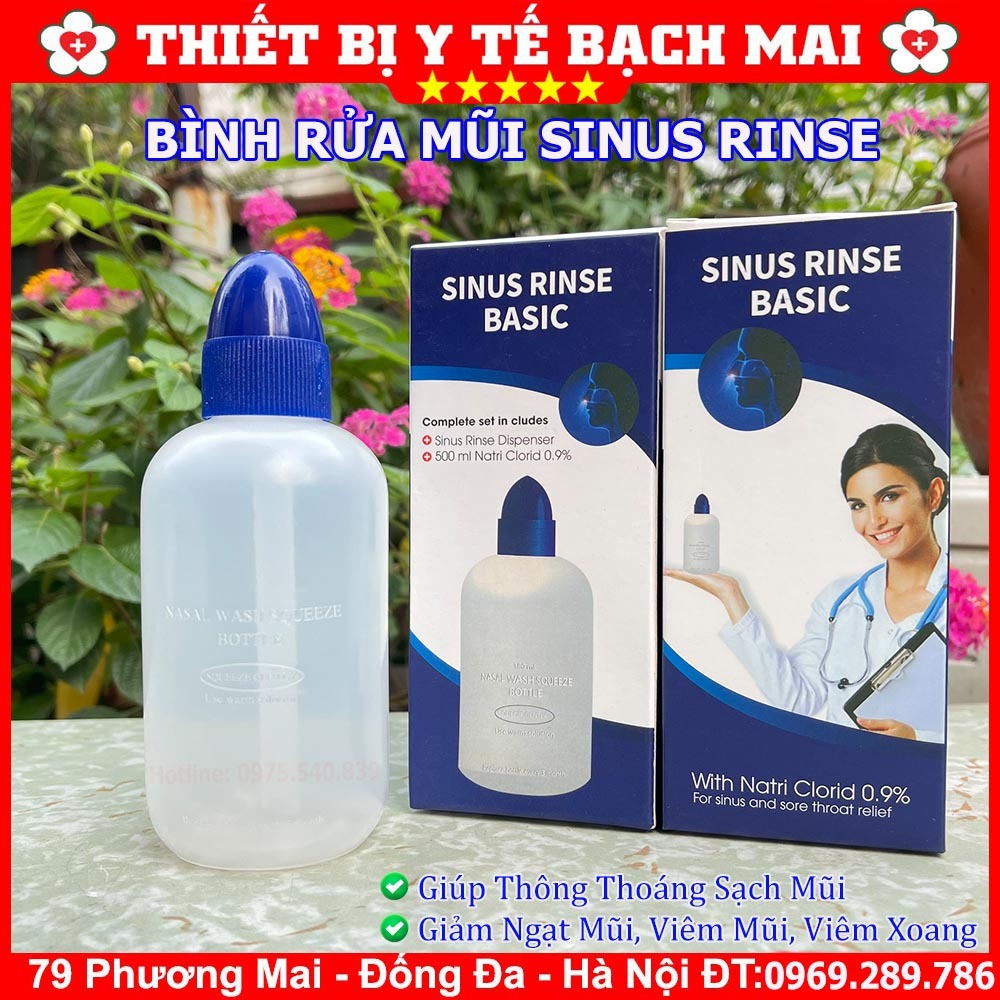 BÌNH RỬA MŨI SINUS RINSE BASIC - Thông Thoáng Mũi, Giảm Ngạt Mũi, Viêm Mũi, Viêm Xoang