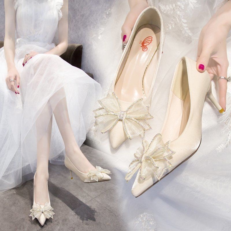 Giày cao gót tiểu thư nơ xinh rosa fashion cg-17592 h200