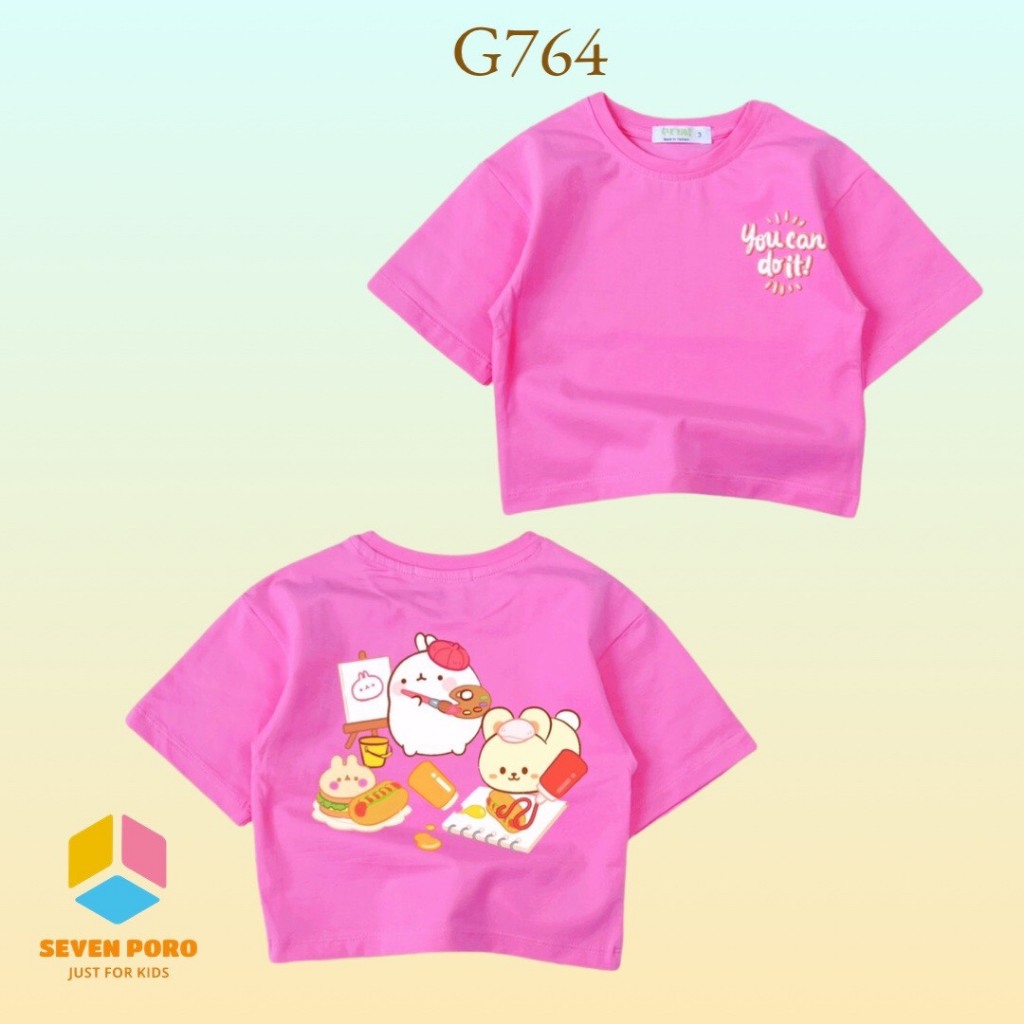 Áo Thun Form Lửng Bé Gái G764 Size 8-25kg - G&K Kids - SevenPoro