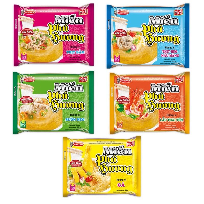 ANMART - MIẾN GÓI LẺ PHÚ HƯƠNG ĐỦ VỊ ăn liền tiện dụng
