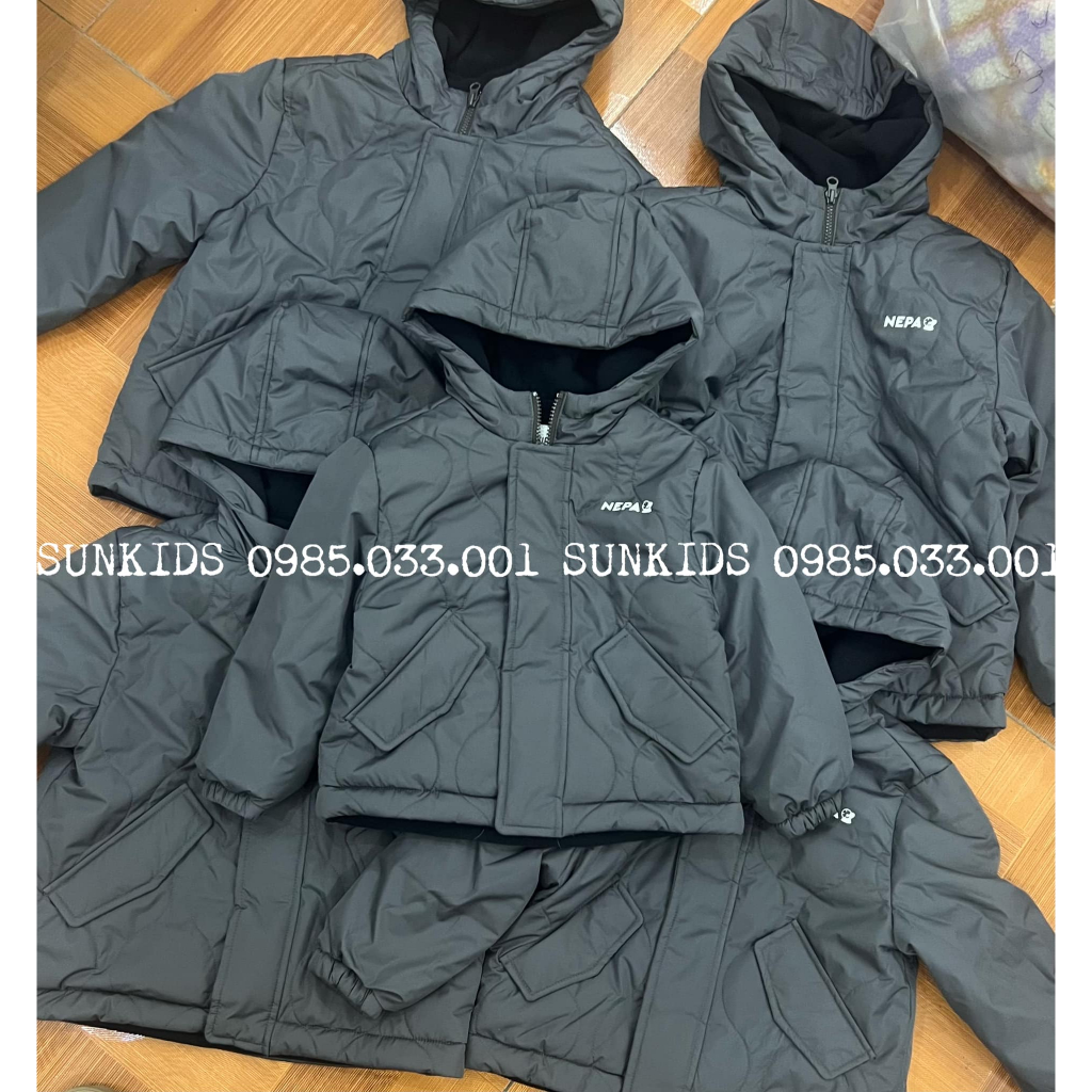 Áo khoác phao cho bé lót nỉ Ne. pa kids