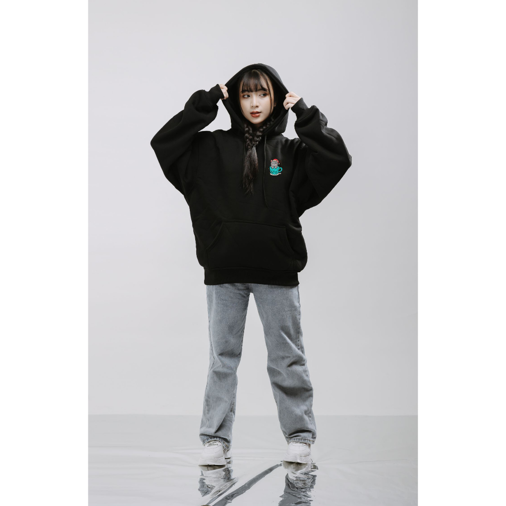 Áo Hoodie Merry Christmas Nơ Đỏ Form Rộng Unisex YANDO OUTFITS L029 Nỉ Cotton French Terry 350GSM Local Brand