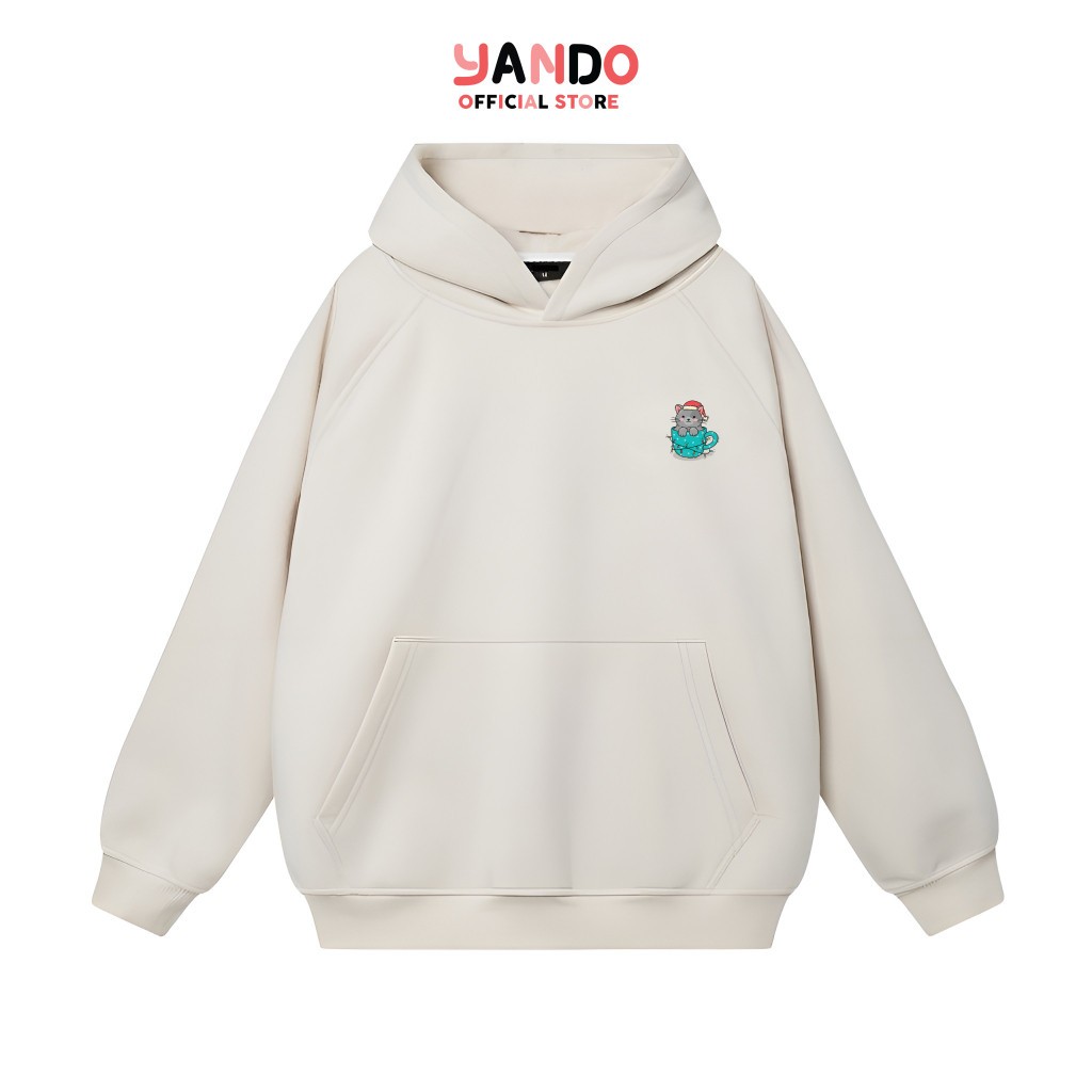 Áo Hoodie Merry Christmas Cây Thông Form Rộng Unisex YANDO OUTFITS L031 Nỉ Cotton French Terry 350GSM Local Brand