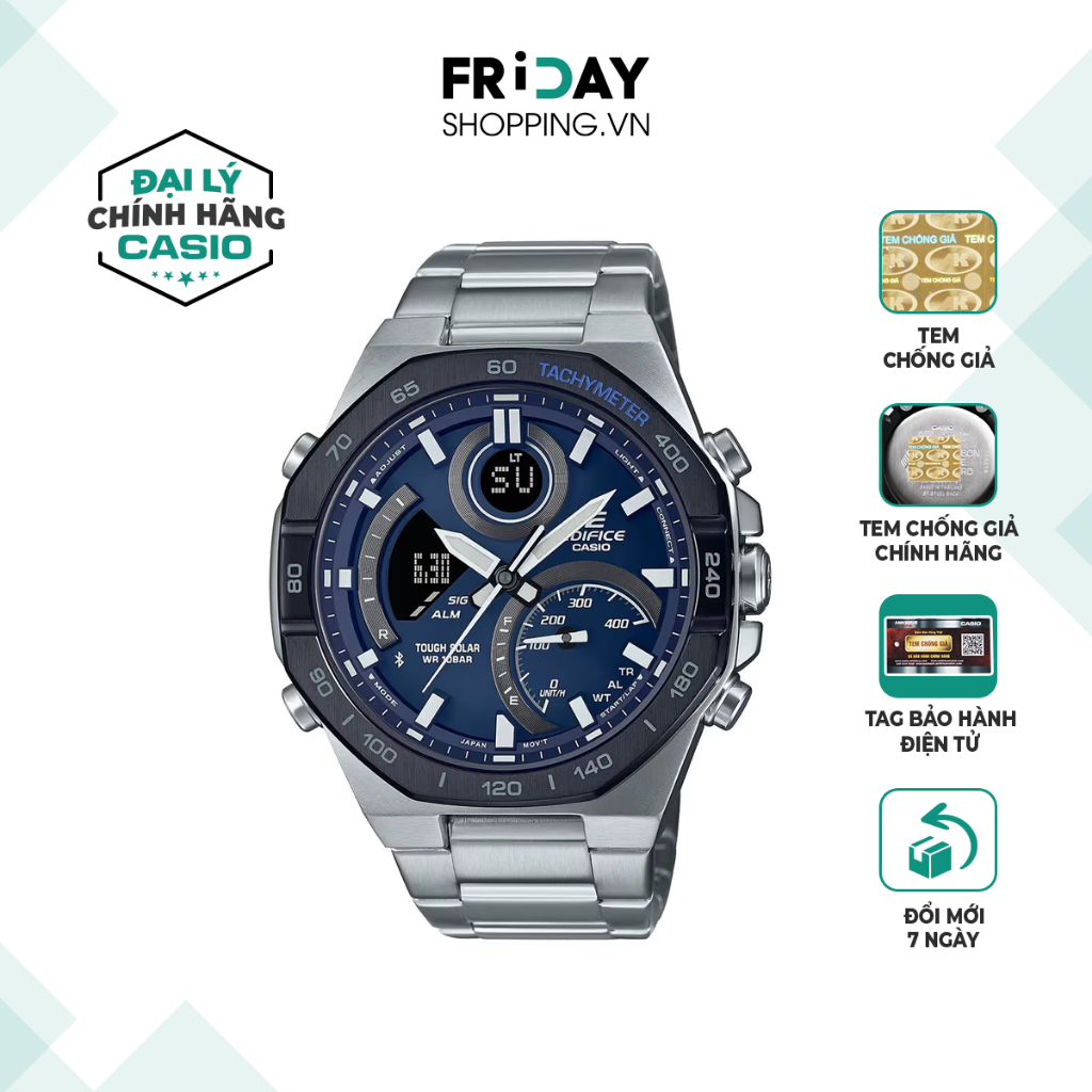 Đồng hồ Casio Edifice nam ECB-950DB-2ADF dây kim loại chính hãng