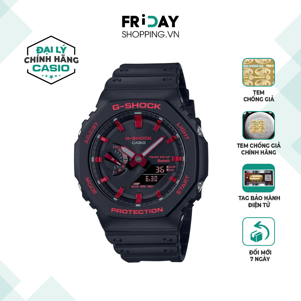Đồng hồ Casio G-Shock nam GA-B2100BNR-1ADR dây cao su chính hãng