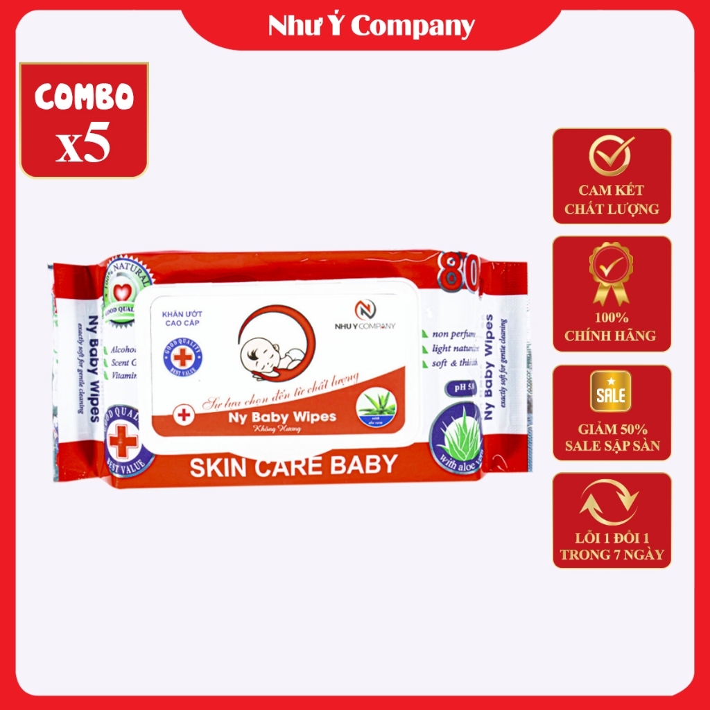Khăn ướt Ny Baby Care Wipes 80g | Nhuycompany