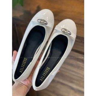 Giày bệt da bóng phối nơ bl-116