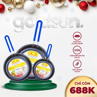 Combo-003 bộ 3 chảo inox goldsun chống dính dùng được cho bếp từ - gpa1402