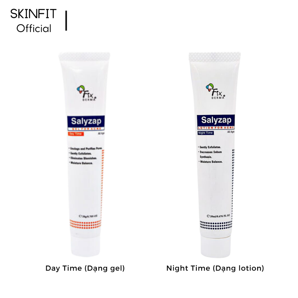 Fixderma Salyzap Lotion For Acne - Lotion Hỗ Trợ Làm Giảm Mụn Ban Đêm Fixderma - 20ml
