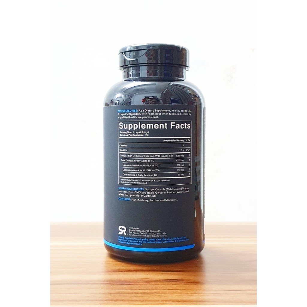 Date  2026 Viên uống Omega-3 Fish Oil SR Triple Strength từ Mỹ chai 150 viên