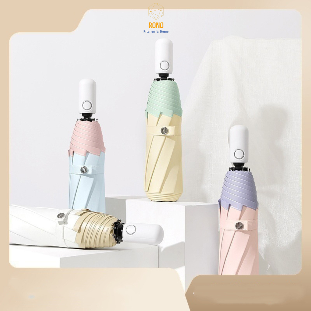 Ô Che Mưa Nắng, Ô Gấp Gọn Siêu Nhỏ Đóng Mở Tự Động, Chống Tia UV, Chống Thấm Nước Hoàn Toàn