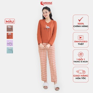 Bộ đồ mặc nhà nữ CARDINA chất liệu cotton cao cấp phom ôm vừa tôn dáng trẻ trung năng động 3BTD09