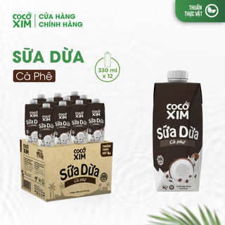 Thùng 12 hộp sữa dừa cocoxim coffee 330ml/ hộp