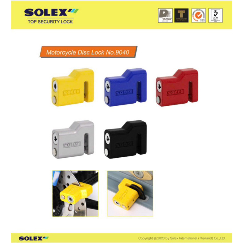 Khóa đĩa xe máy và khóa cửa cuốn Solex 9040 - MSOFT