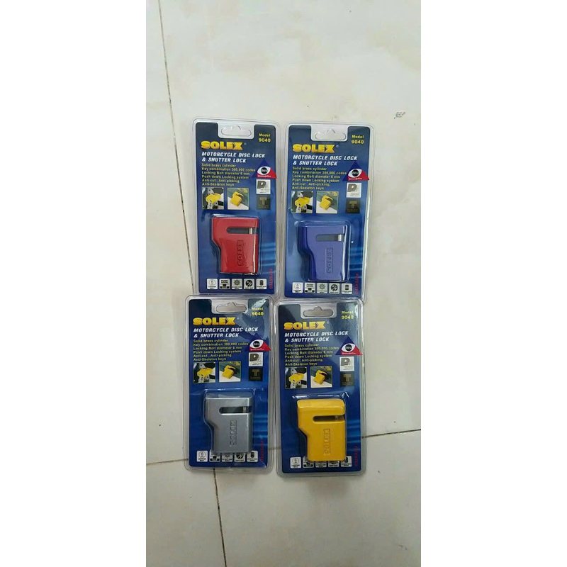 Khóa đĩa xe máy và khóa cửa cuốn Solex 9040 - MSOFT