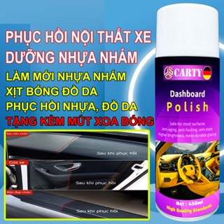 Chai Phục Hồi Nhựa Nhám - Xịt Nhụa Nhám - Dưỡng Nhựa Nhám - Ôtô, Xe Máy Làm Mới Ghế Da, Phục Hồi Nội Thất Ôtô - CARTY