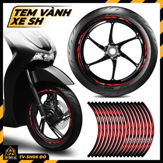 Tem Vành Phản Quang Dán Xe SH | TV-SH06 | Decal Vành Mâm SH 150i 125i 350i 2022 2023 2021 2020 2019 2017Chống Xước