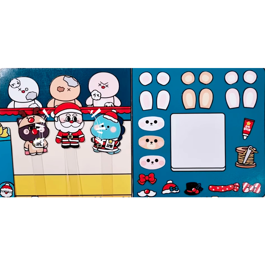 Cuốn sách Búp bê giấy Bữa tiệc giáng cùng ông già noel -Happyfunny