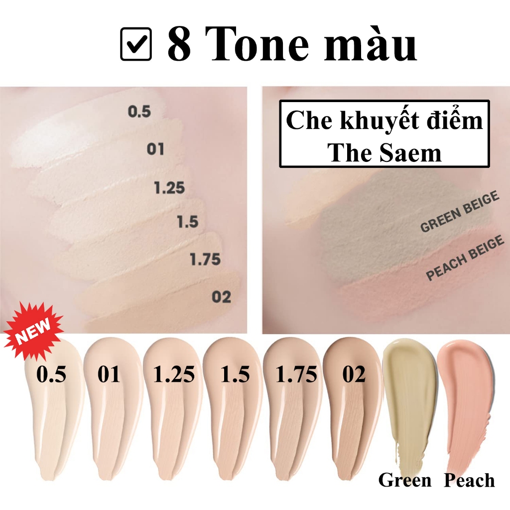 Kem che khuyết điểm THE SAEM Cover Perfection Tip Concealer SPF28/PA+ CKĐ chống nắng che phủ hoàn hảo