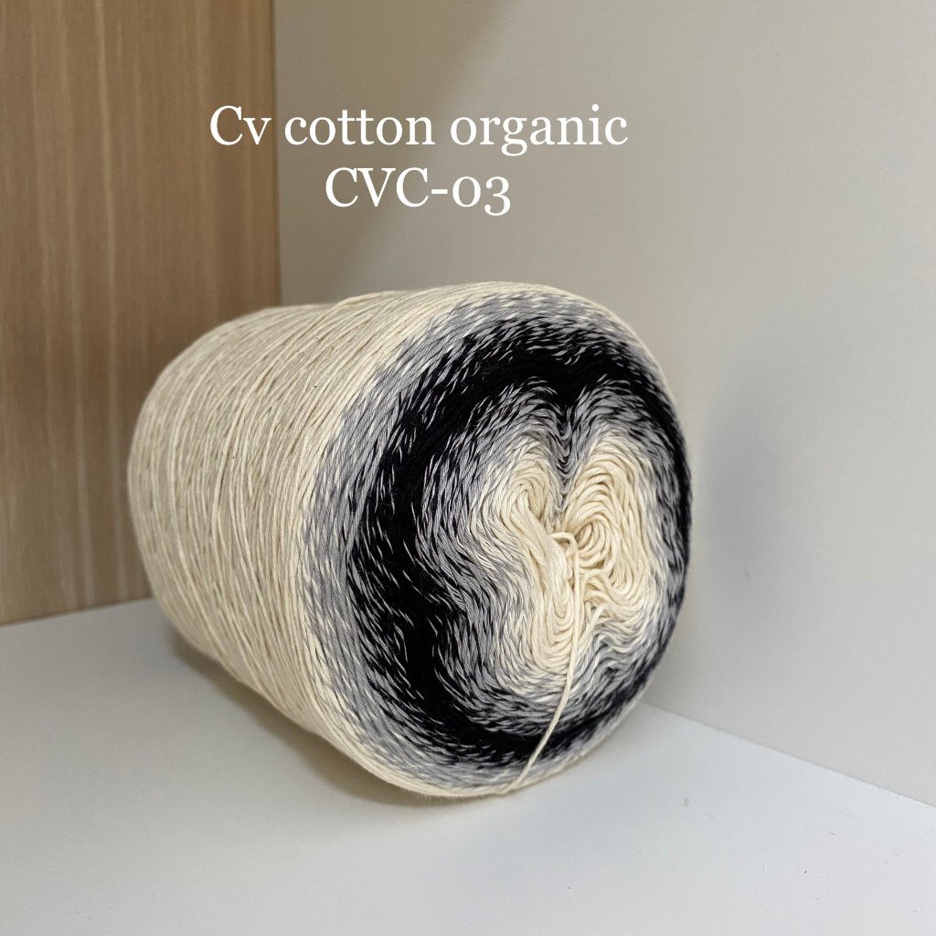Cầu vồng Cotton Organic, dạng sọc Ombre, 0.8mm