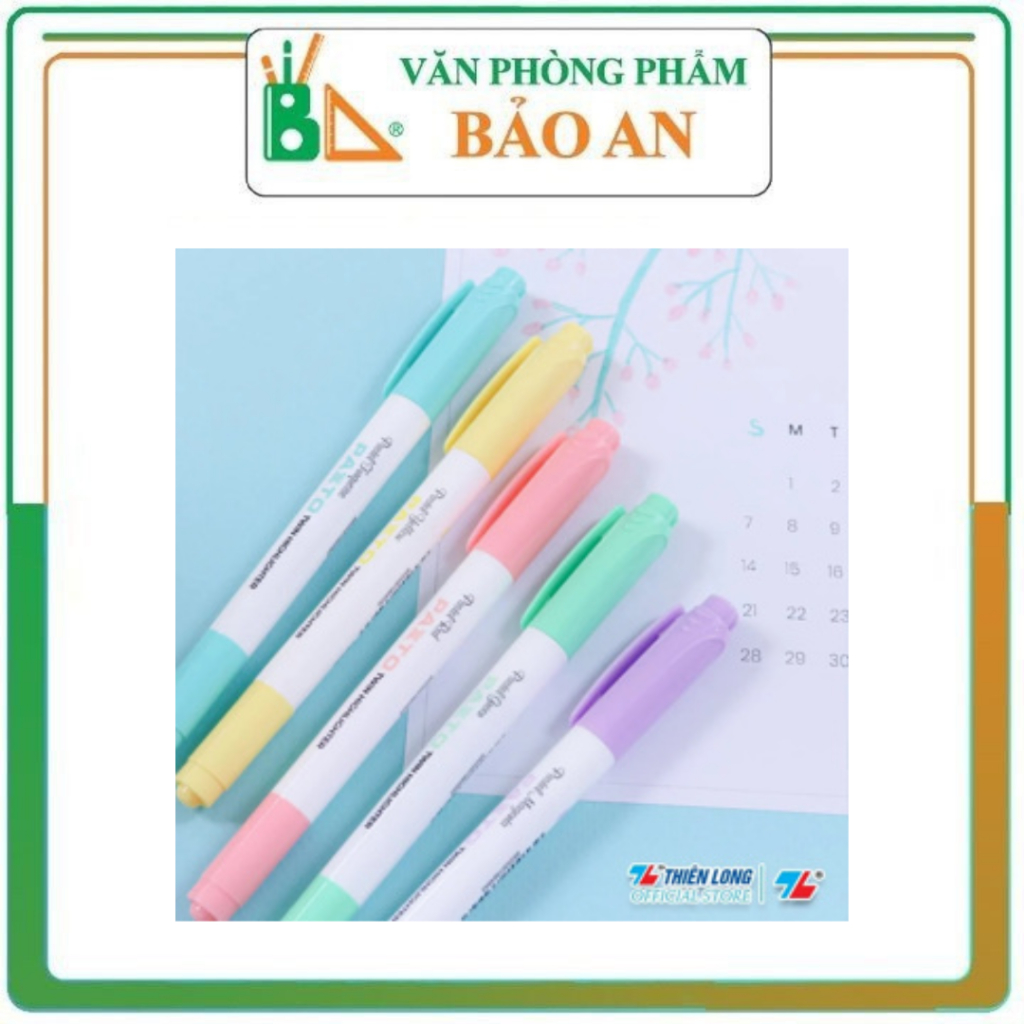 Bút dạ quang màu Pastel Thiên Long Pazto HL-016-KM