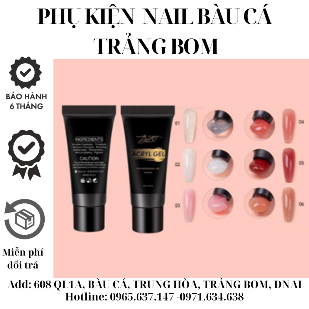 Gel Gôm Đắp Móng, Nối Móng B281 Chính Hãng