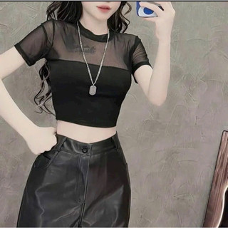 Áo thun tay ngắn phối lưới un