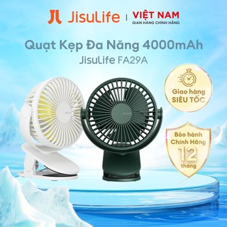 Quạt Kẹp Đa Năng Jisulife FA29A Cao Cấp Mát 360 Độ | Pin 4000mAh Sạc Nhanh Sử Dụng Đến 12h | Chính Hãng - BH 12 Tháng