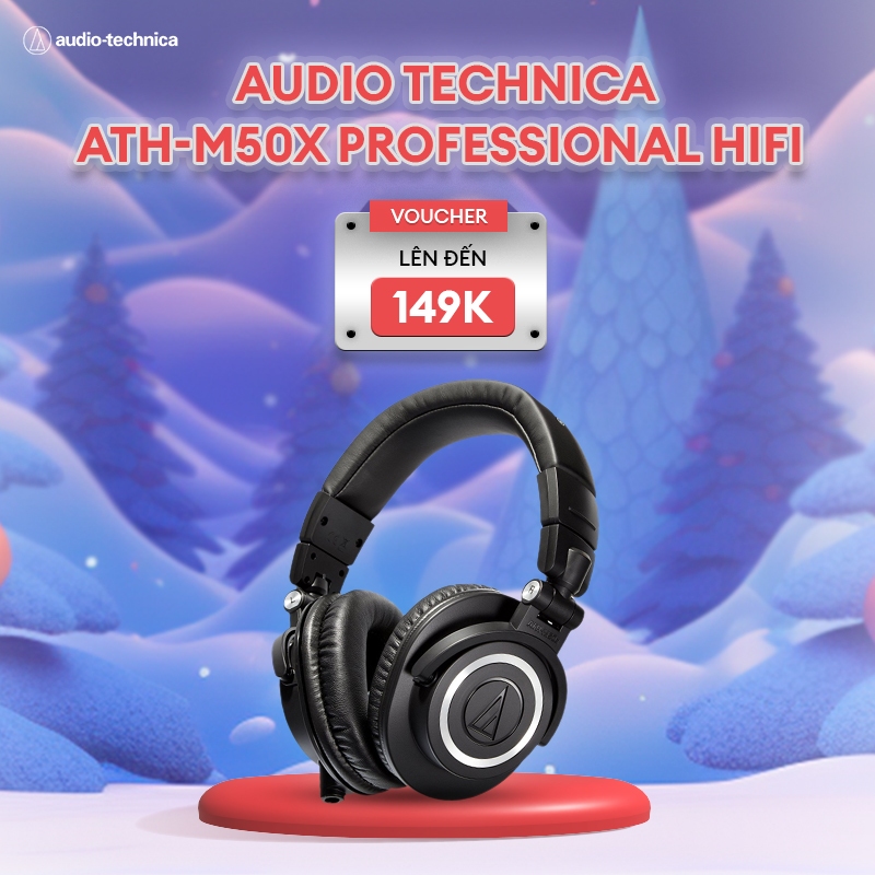 Tai Nghe Chụp Tai Overear Audio Technica ATH-M50x Professional Hifi - Hàng Chính Hãng