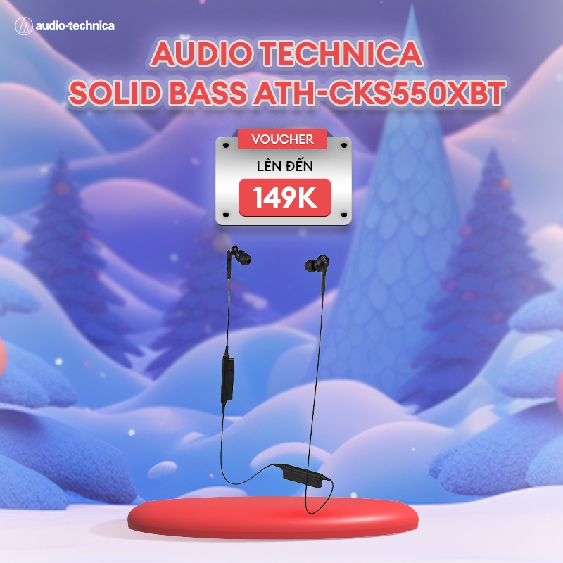 Tai Nghe Bluetooth Nhét Tai inear Audio Technica Solid Bass ATH-CKS550xBT - Hàng Chính Hãng