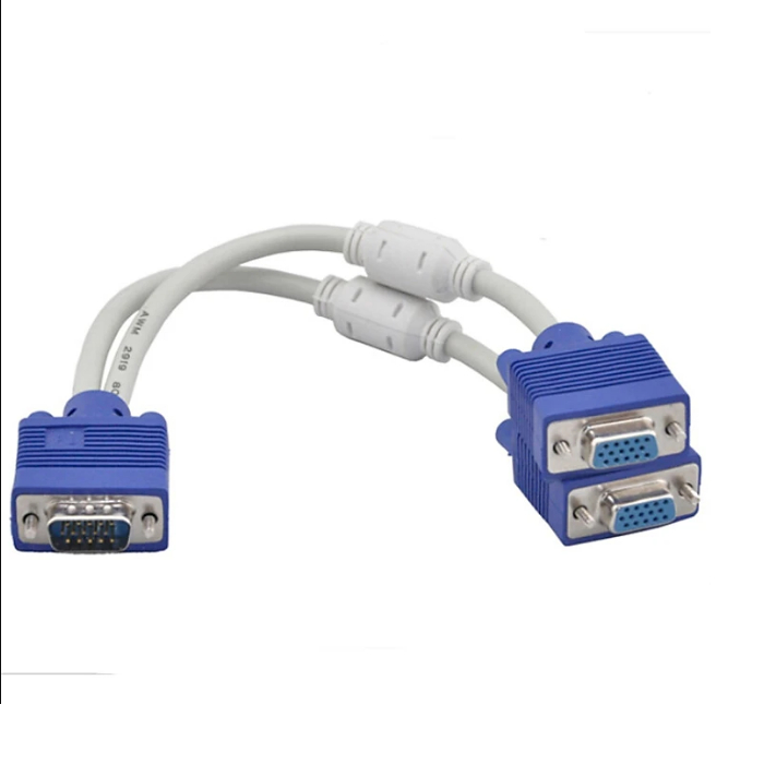 Dây Cáp Chia VGA 1 Ra 2 Đầu VGA chuẩn 3+6 Cho Tín Hiệu Tốt